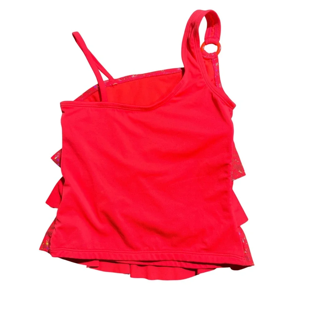 Girls Outfit 8 Justice‎ Swim Tankini Top Cat & Jack Denim Shorts Summer Bundle/4